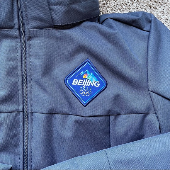 BEIJING OLYMPIC 2022 550 HOODED DUCK DOWN FILL JACKET WOMENS SIZE SMALL FULL ZIP - Picture 4 of 8